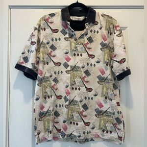 Classics Palmland Polo Shirt Golfer Of America Golf Mens Sz M Vintage Cotton